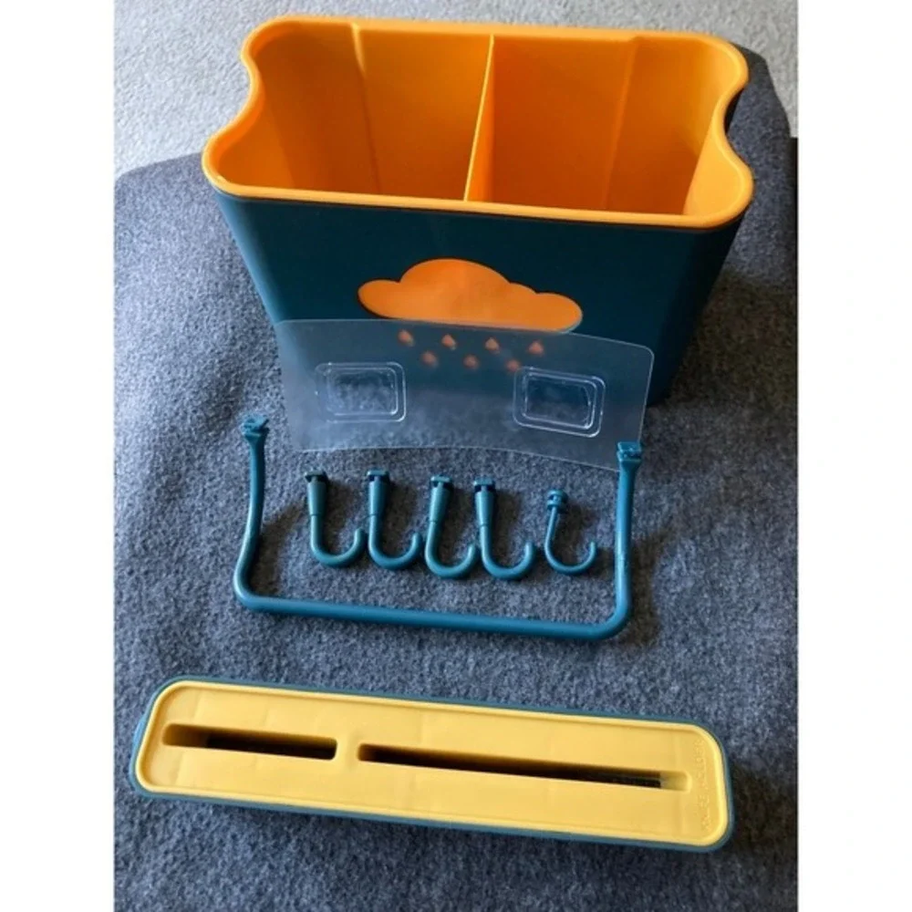 Wall-Mounted Kitchen Organizer Rack with‎ Hooks – Utensil Holder, Knife Storage,